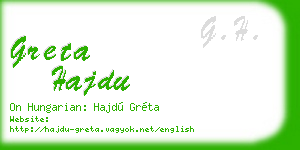 greta hajdu business card
